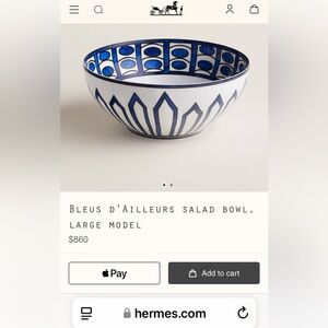 Hermes large salad bowl